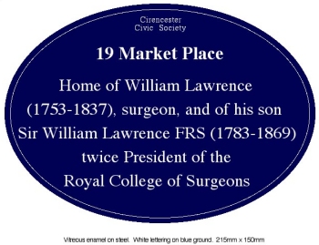 Blue Plaque in Cirencester